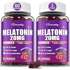 Tcemundry Melatonin Gummies 20mg with L-Theanine