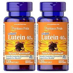 Puritan's Pride Lutein 40mg with Zeaxanthin, 120 Count Pack of 2