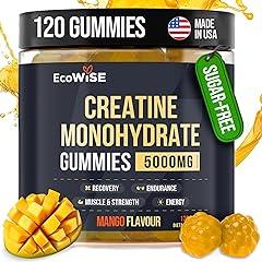 EcoWise Wellness Creatine Monohydrate Gummies Mango