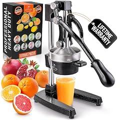 Zulay Kitchen Cast-Iron Citrus Juicer