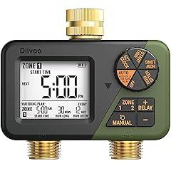 Diivoo Brass 2-Zone Sprinkler Timer