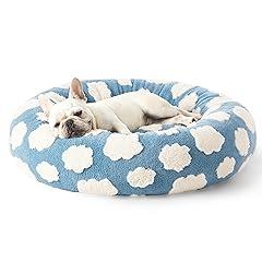 Lesure Donut Small Pet Bed with Jacquard Plush