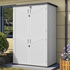 Aoxun Resin Outdoor Storage Shed 64 Cu.Ft