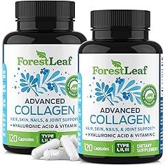 ForestLeaf Multi Collagen Supplements with Hyaluronic Acid and Vitamin C