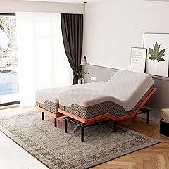 ‎ESHINE Split King Adjustable Bed with Mattress