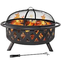 Sunnydaze Crossweave 36-Inch Outdoor Fire Pit