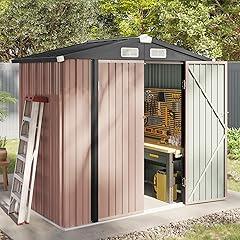 Aoxun Outdoor Storage Shed with Lockable Doors