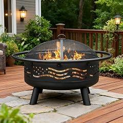 BreezZ 32 Inch Metal Fire Pit