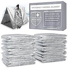 Swiss Safe Mylar Thermal Blankets 75 Pack