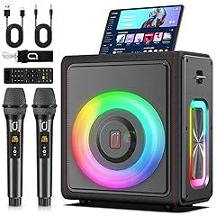 PPMIC Portable Karaoke Machine with Wireless Mics