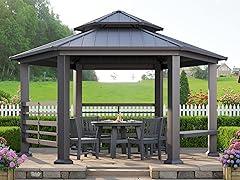 Amerlife Hexagon Metal Hardtop Gazebo