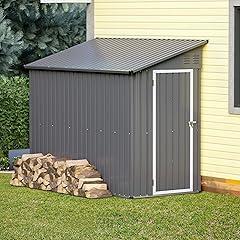 Voryvans Lean-to Metal Storage Shed 4x8 FT