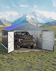 GarveeLife Enclosed Metal Carport 12x20 FT