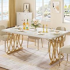 Tribesigns Modern Dining Table with Faux Marble