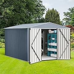 Outdoor Metal Storage Shed 10x12 Ft