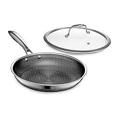 HexClad 10-Inch Hybrid Fry Pan with Lid