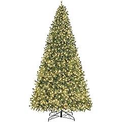 Yaheetech 12ft Pre-lit Spruce Artificial Christmas Tree