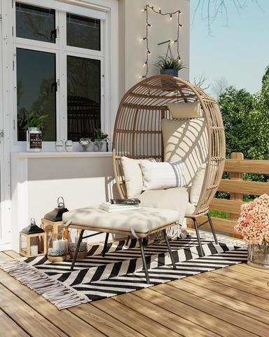wicker egg chair
