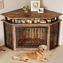 IRONCK Corner Wooden Dog Crate Furniture