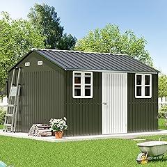 VanAcc Galvanized Steel Outdoor Storage Shed