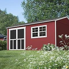 Handy Home Products Astoria 12x20 Wooden Storage Shed Brown Without Floor
