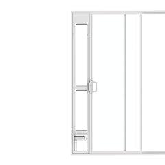 Hakuna Pets White Glass Pet Door