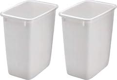 Rubbermaid 36QT White Wastebasket Set
