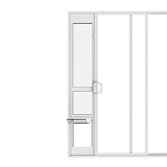 Hakuna Pets Large White Glass Pet Door