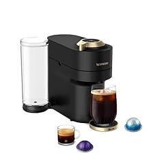 Nespresso Vertuo Pop+ Coffee Maker Matte Black Gold