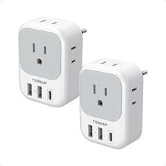 TESSAN European Plug Adapter USB C