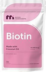 Micro Ingredients Biotin 10,000mcg with Hyaluronic Acid 25mg