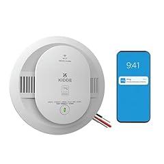 Kidde Smart Smoke Detector, Ring App Enabled for Real-Time Notifications, Hardwired Alarm, AA Backup Battery