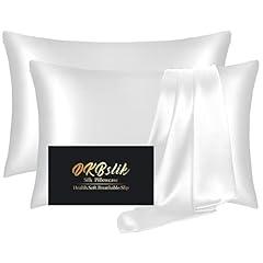 Silk Pillowcase Set, Mulberry Silk, King Size, White