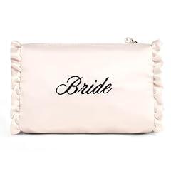 White Satin Bride Cosmetic Bag