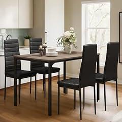 Gizoon 5-Piece Dining Table Set, Grey
