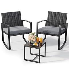 Qsun 3 Piece Rocking Bistro Set