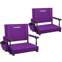 VIVOHOME Portable Stadium Seats, Purple