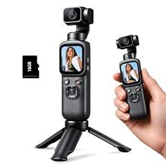 Crxythmenon 4K Vlogging Camera with Rotating Gimbal Lens