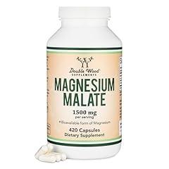 Magnesium Malate 1500mg - 420 Count by Double Wood Supplements