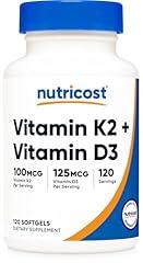 Nutricost Vitamin K2 MK7 + D3 Softgels