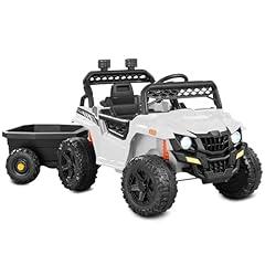Kids 12V Electric Ride On UTV Car with Trailer