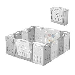 Albott Baby Playpen, Foldable Fence with Safety Gate