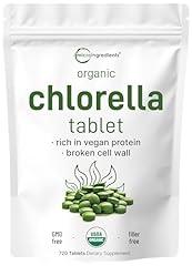 Organic Chlorella Tablets, 500mg, 720 Count