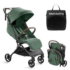 MAMAZING Lightweight Travel Stroller, Carbon Fiber, Green