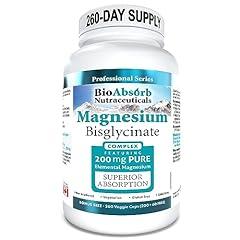 Magnesium Bisglycinate Supplement 200mg 260 Vegan