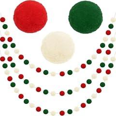 Jishi Christmas Pom Pom Garland Decor