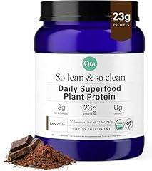 Ora Organic Vegan Protein Powder - Chocolate, 20 Servings