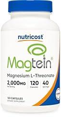 Nutricost Magnesium L-Threonate 2000mg, 120 Count