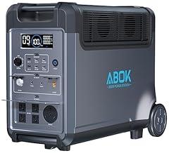 ABOK Portable Power Station 3840Wh Solar Generator