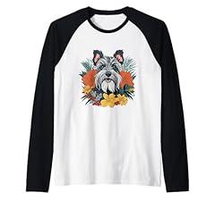 Miniature Schnauzer Floral Raglan Tee